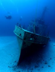 Shipwreck, Bahamas, Nikon D100, 12-24mm lens by Leon Joubert 