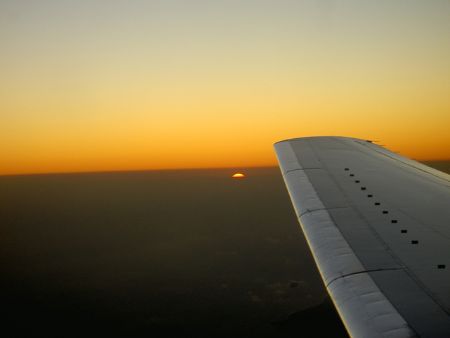 Sunrise in Egypt, taken in plane by Jakub Patynek 