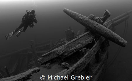 Starboard bow and anchor of the barque "Arabia" lost near... by Michael Grebler 