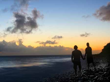 This pic is of two friends who came down to Dominica to v... by Zaid Fadul 