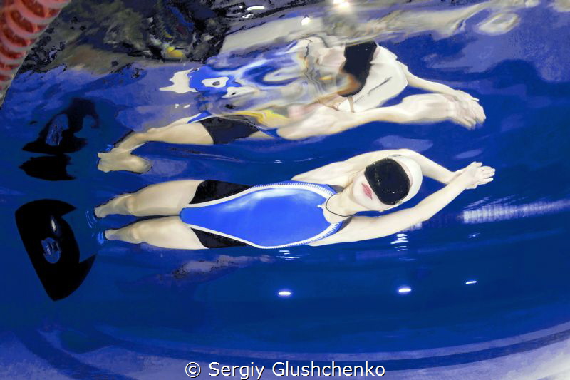 Children Underwater speed swimming... by Sergiy Glushchenko 