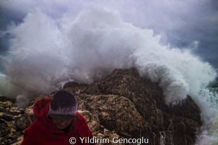 Blacksea coast of Istanbul in a stormy weather. We get we... by Yildirim Gencoglu 