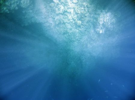 Blue Hole, sunlight into the deep by Ian Smith 