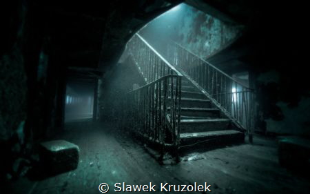 Stairs at MV Karwela in Gozo/Malta by Slawek Kruzolek 