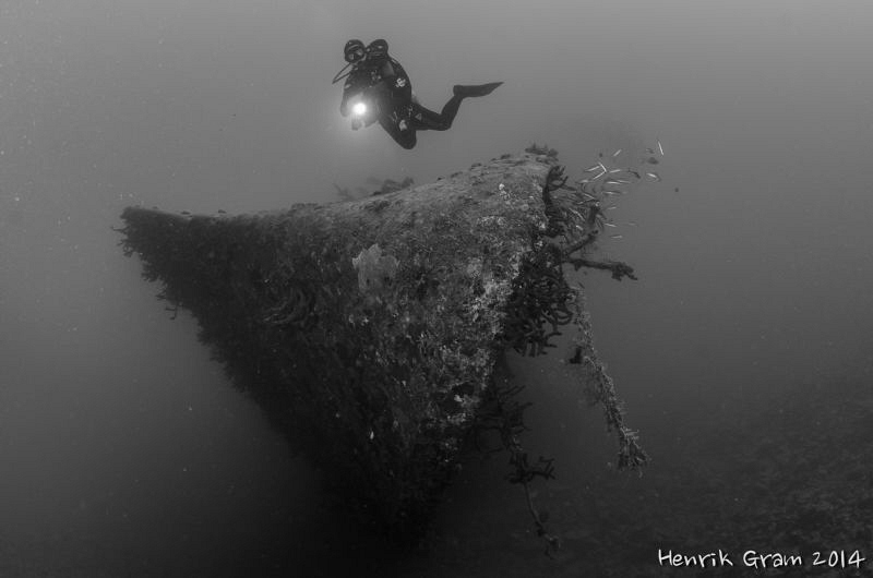 Wreck and Diver by Henrik Gram Rasmussen 