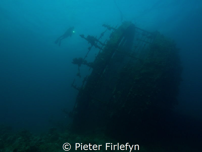 Umbria wreck near the port of Sudan by Pieter Firlefyn 