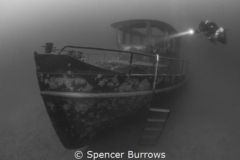 'Out of the mist' Diver explores wreckage at inland fresh... by Spencer Burrows 