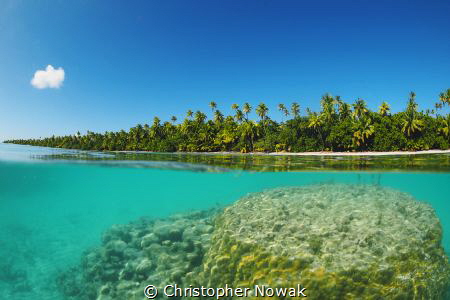 The beautiful shore of Tetiaroa in French Polynesia with ... by Christopher Nowak 