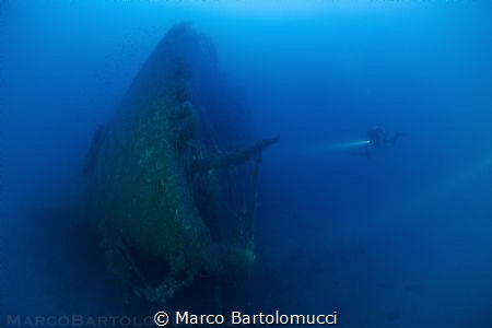 The Valfiorita Shipwreck Bow - Strait of Messina - Italy by Marco Bartolomucci 