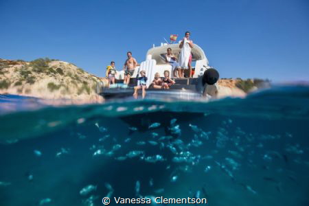 We had an amazing family day on a boat around Ibiza in th... by Vanessa Clementson 