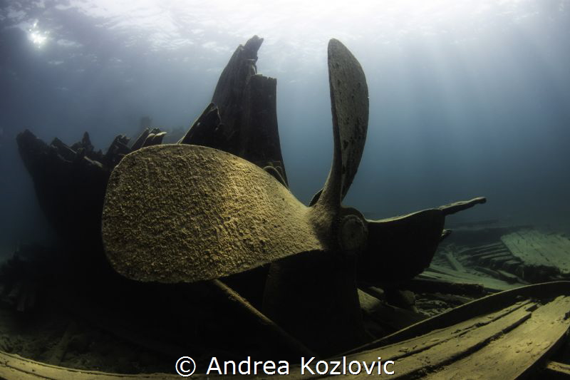 The City of Cleveland was a wooden steamer that sank duri... by Andrea Kozlovic 