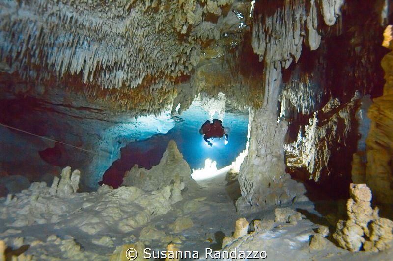 down the line, cave Otoch Ha, Mexico by Susanna Randazzo 