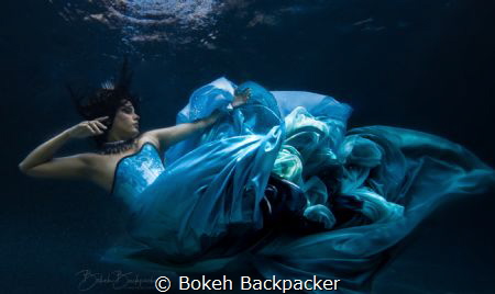 Model is Katerina Frantzikinaki wearing a custom gown des... by Bokeh Backpacker 