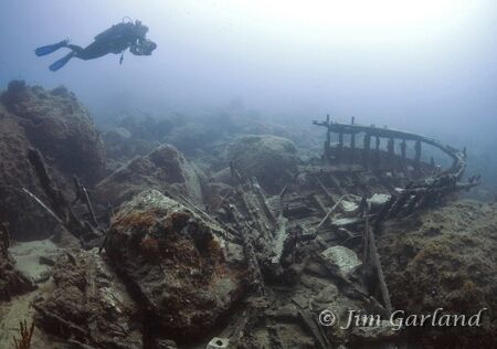 Wreck Graveyard - Vela Luka. EOS5D, 15mm Sigma Fisheye an... by James Garland 