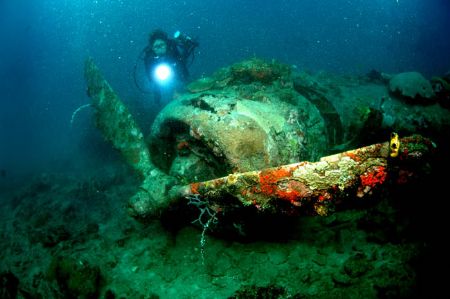 this B 24 bomber ex WW II is found in Togean Islands, Tom... by Iman Brotoseno 