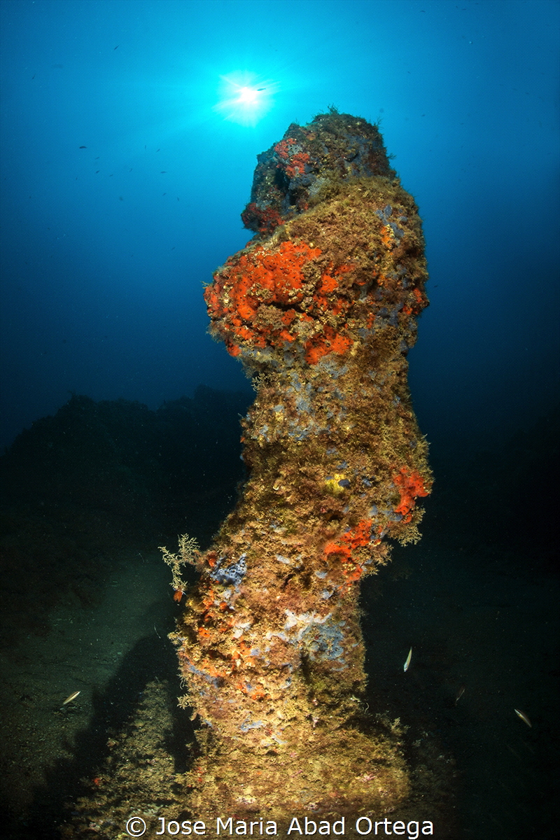 Mediterranean underwater statue by Jose Maria Abad Ortega 