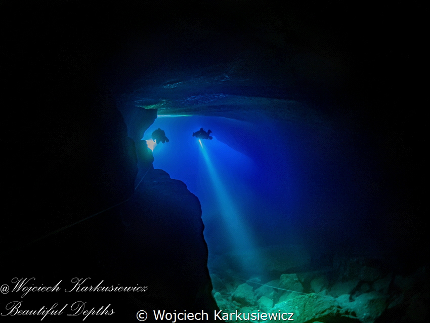 Billingshurst Cavern on the beautiful island of Gozo. Pho... by Wojciech Karkusiewicz 
