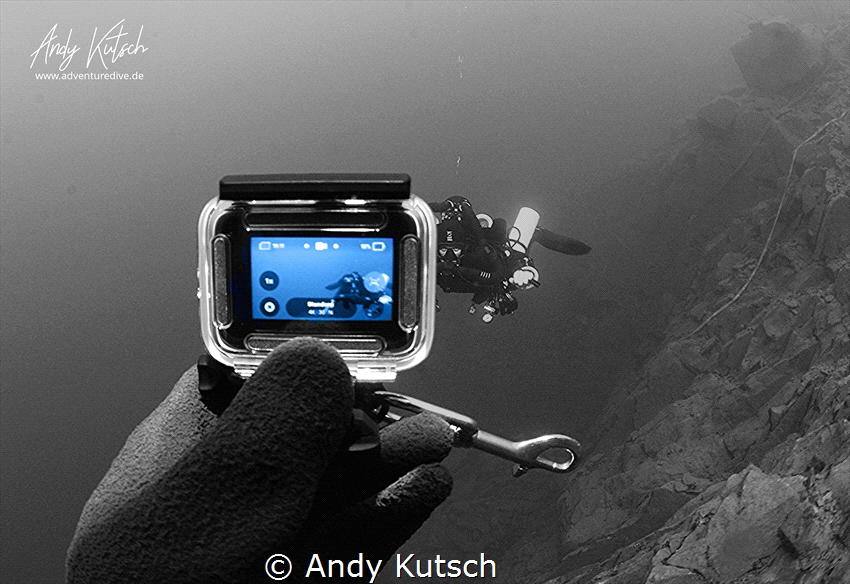 Diver in Messinghausen, der See im Berg -- Germany by Andy Kutsch 