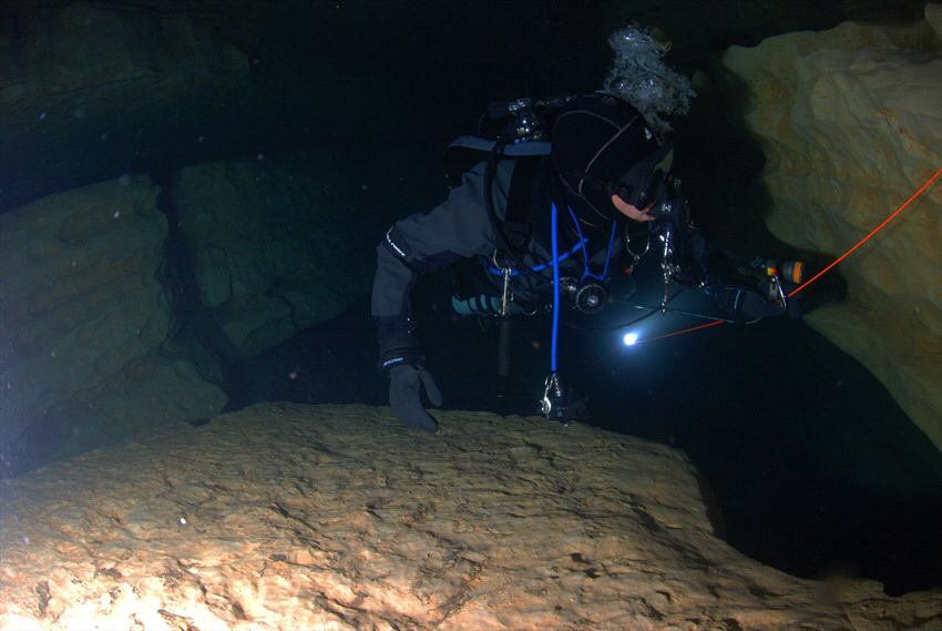 Cave Diver in France by Andy Kutsch 