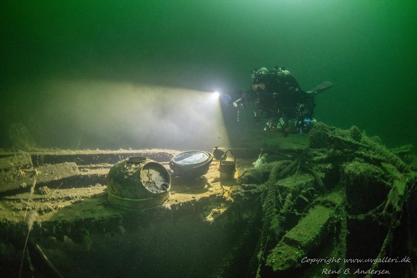 Grete Hemsoth wreck laying in the Baltic Sea near Denmark... by Rene B. Andersen 