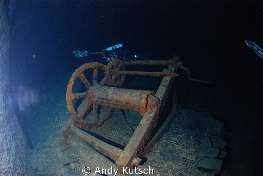 Diver in a belgium mine by Andy Kutsch 