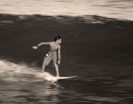 Sepia Surfer. Taken near Ehukai Beach, HI. Used Photoshop... by Mathew Cook 