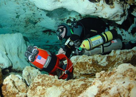 Cave diver. Taken at Ginnie Springs FL. Camera d-200, Ike... by Ray Eccleston 