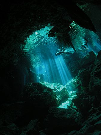 Dos Ojos Cenote. Snorkellers from downearth. Natural Light by Cipriano Gonzalez 