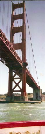Golden Gate Bridge-Scanned Image from disposable camera by Andrew Kubica 