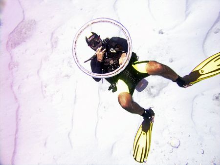 Jorge the Divemaster is also the master of bubble-rings.... by James Ridgway 