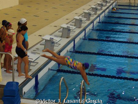  jann marie in her swimming class at the new natatorium i... by Victor J. Lasanta Garcia 