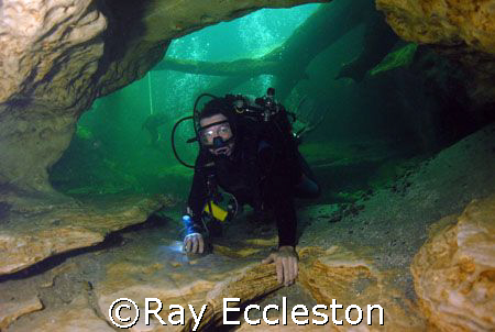 Diver at Blue Springs,Orange city FL. Camera D-200 Nikon by Ray Eccleston 