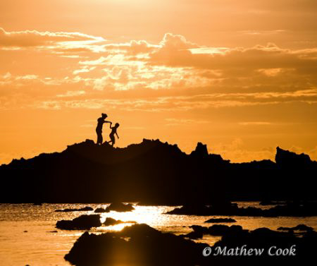 "Mother Son Adventure". Photo taken on Oahu's North Shore... by Mathew Cook 