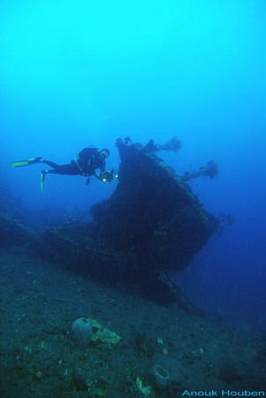 Picture taken at the U.S.A.T Liberty wreck in Tulamben, B... by Anouk Houben 