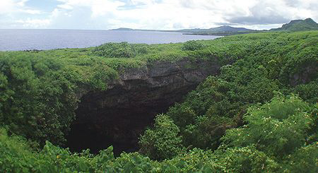 Saipan Grotto from lookout. by Martin Dalsaso 