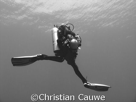 descent with style, blue hole, dahab by Christian Cauwe 