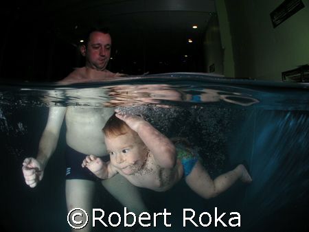 Young diver/ It was taken in a pool at babyswimming by Robert Roka 