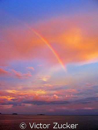 Rainbow at sunset by Victor Zucker 