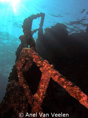 Stern of kormoran wreck taken with olympus sp350. by Anel Van Veelen 