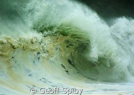 the power of the sea-during a winter storm in False bay, ... by Geoff Spiby 
