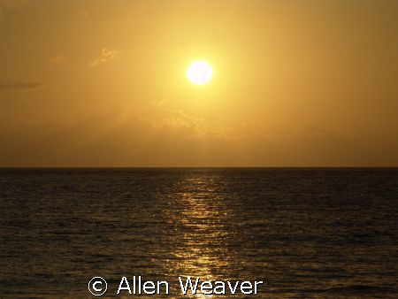 Caribbean sunset. by Allen Weaver 