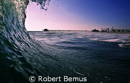 Framed Newport pier by Robert Bemus 