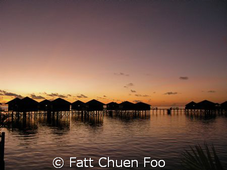 Sipadan Water Village at dawn, taken just before my first... by Fatt Chuen Foo 