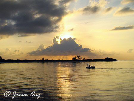 Sunset in Maldives.. Tools: Canon S1 IS by James Ong 
