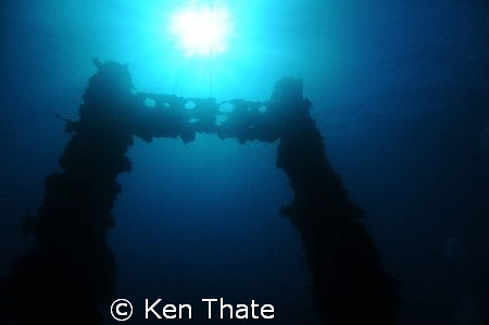 A shot of the King Posts of the Wrecks of Truk Lagoon. by Ken Thate 
