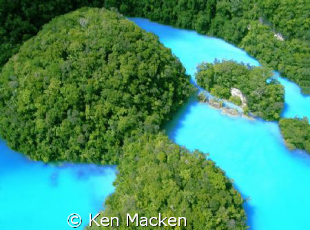 The Milky Way in Palau from a helicopter. This is the tru... by Ken Macken 