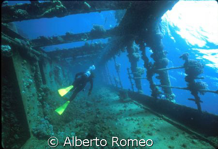 MY WIFE ON THE WRECK OF  ITALIAN SHIP "UMBRIA" SUNKED IN ... by Alberto Romeo 