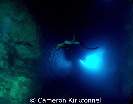 Free diving the caves of Micronesia by Cameron Kirkconnell 