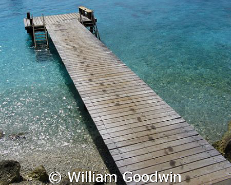 Baby Dock at Captain Don's Habitat, Bonaire.  Footprints ... by William Goodwin 