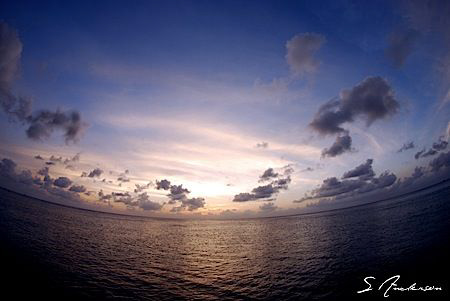 Just a break from diving and enjoying the sunset, this im... by Steven Anderson 